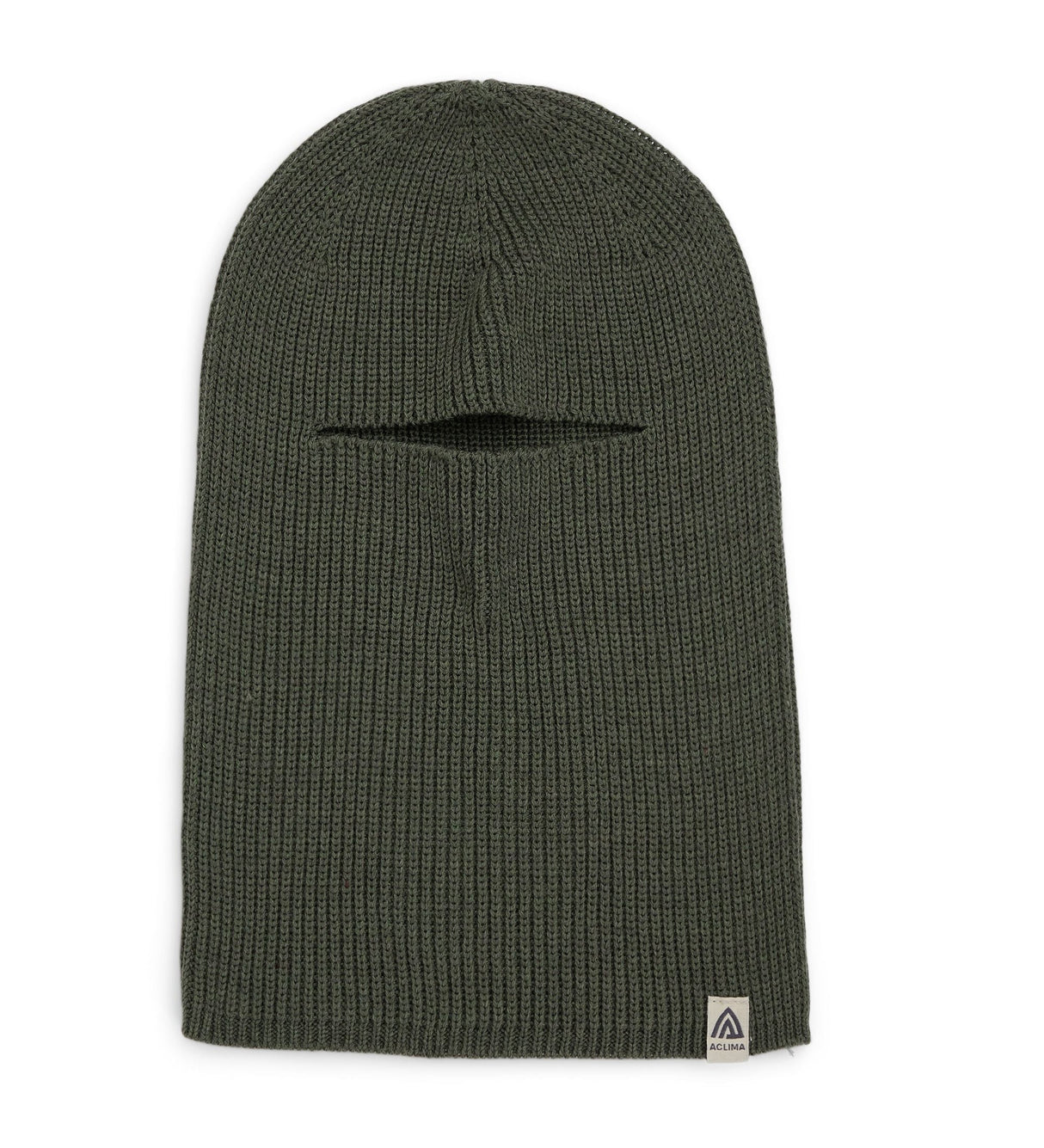 Aclima - Flat Knit Balaclava Hat // Olivengrøn fra Aclima - billede nr. 1 hos GrejFreak.dk