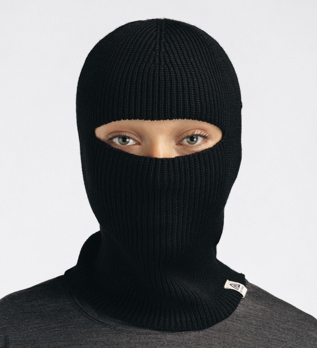 Aclima - Flat Knit Balaclava Hat // Sort fra Aclima - billede nr. 8 hos GrejFreak.dk
