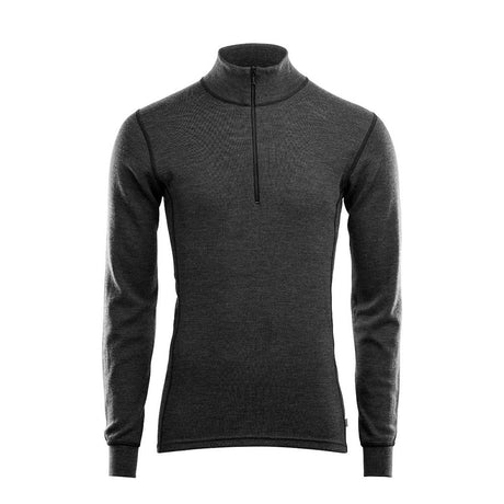 Aclima - WarmWool 200g Mock Neck Herre Uldtrøje // Grå / Sort fra Aclima - billede nr. 1 hos GrejFreak.dk