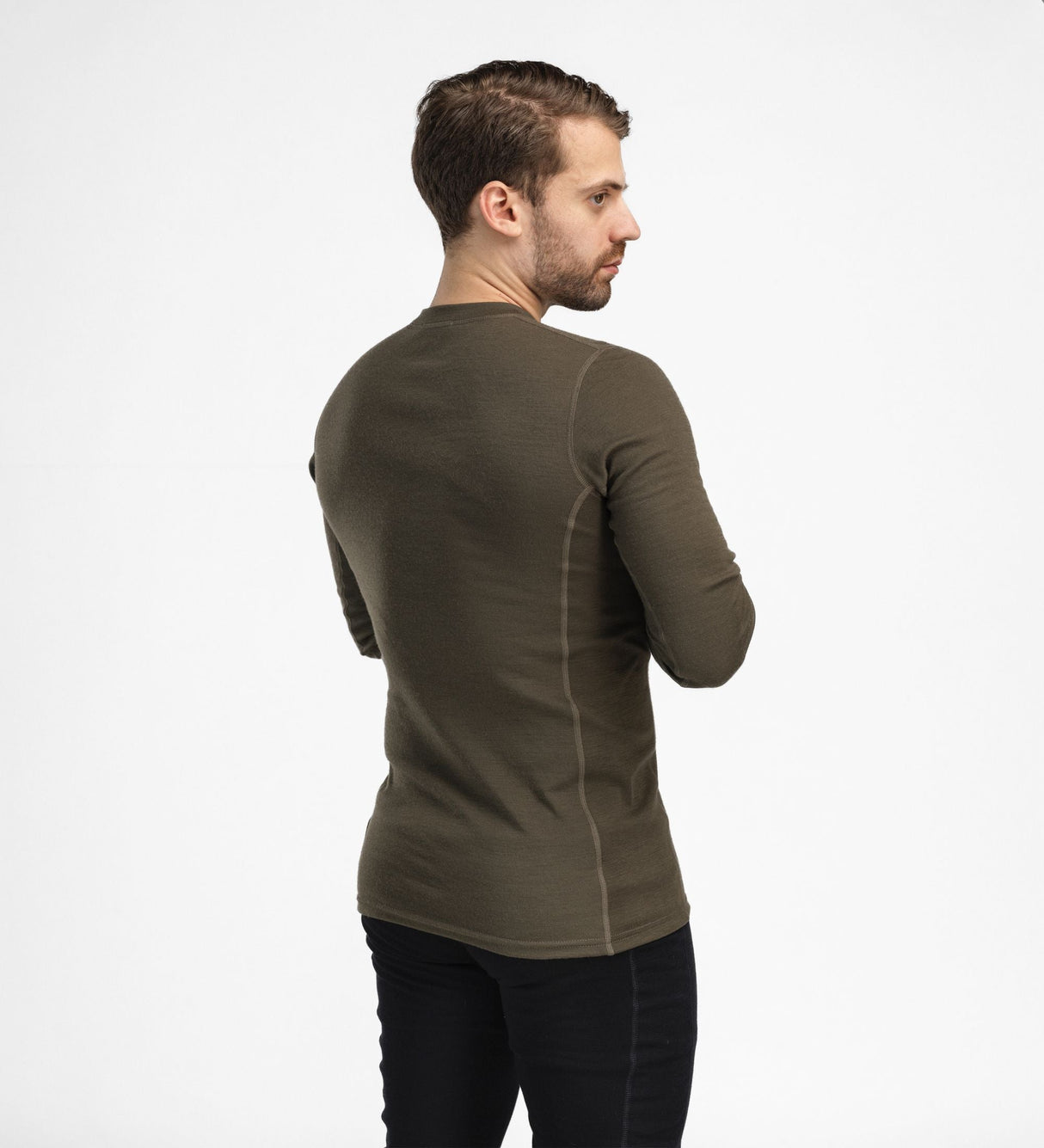 Aclima - WarmWool Crewneck Herre // Olivengrøn fra Aclima - billede nr. 6 hos GrejFreak.dk