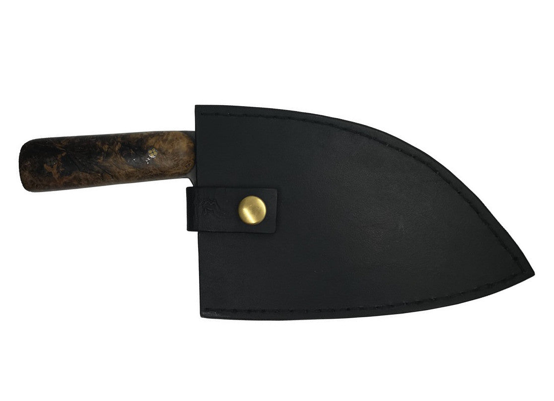 Berthelsen Smedje - Køkkenkniv inkl. Læderskede fra Berthelsen Smedje - billede nr. 2 hos GrejFreak.dk