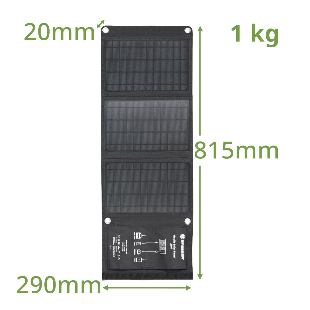 Bresser - Mobile Solar Solcellepanel 21W fra Bresser - billede nr. 2 hos GrejFreak.dk