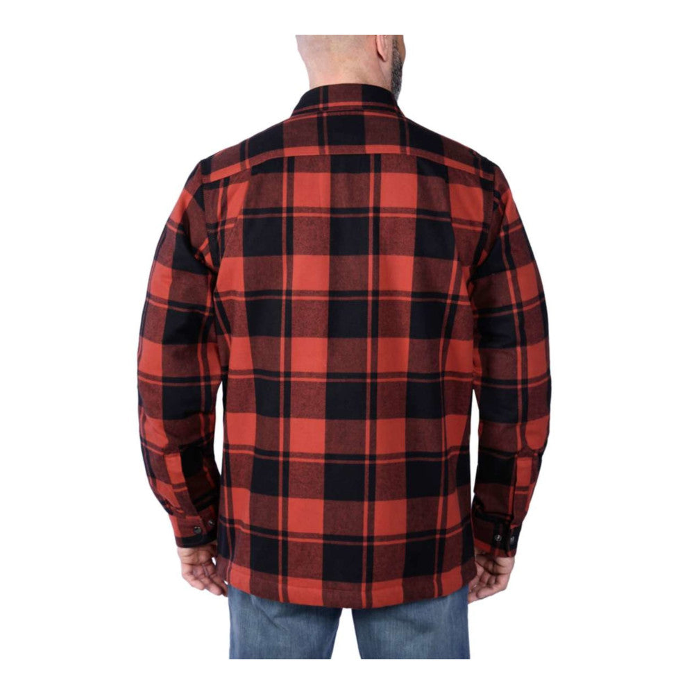 Carhartt - Flannel Sherpa-Lined Skjorte // Rød Okker fra Carhartt - billede nr. 2 hos GrejFreak.dk
