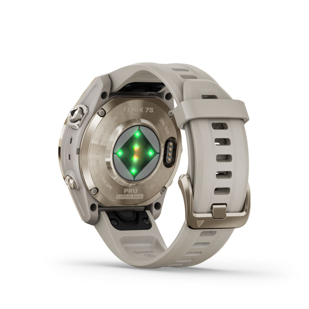 Garmin - Fenix 7S Pro Sapphire Solar Smartwatch GPS Ur 42mm // Hvid fra Garmin - billede nr. 2 hos GrejFreak.dk