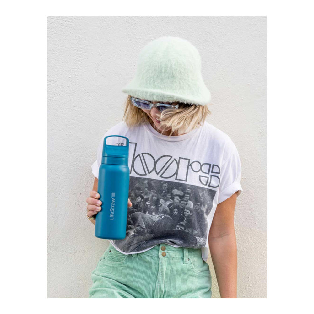 LifeStraw - Go Stainless Steel 2.0 Filter Vandflaske 710ml Sort fra LifeStraw - billede nr. 4 hos GrejFreak.dk