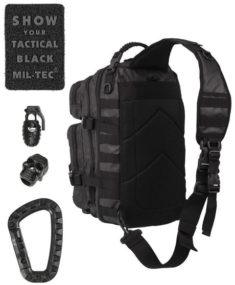 Mil-Tec - One Strap Assault Pack Large Tactical Black fra Mil-Tec - billede nr. 2 hos GrejFreak.dk