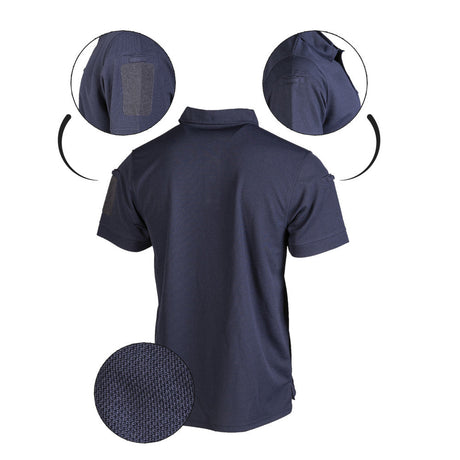 Mil-Tec - Tactical Quickdry Herre Polo T-shirt // Mørkeblå fra Mil-Tec - billede nr. 2 hos GrejFreak.dk