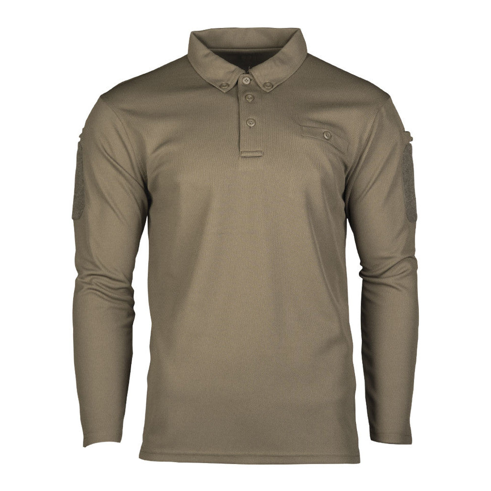 Mil-Tec - Tactical Quickdry Langærmet Herre Polo // Olivengrøn fra Mil-Tec - billede nr. 1 hos GrejFreak.dk