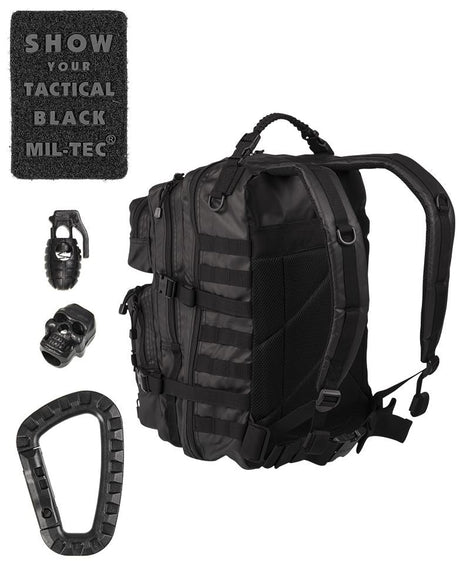 Mil-Tec - US Assault Pack Large Tactical Black fra Mil-Tec - billede nr. 2 hos GrejFreak.dk