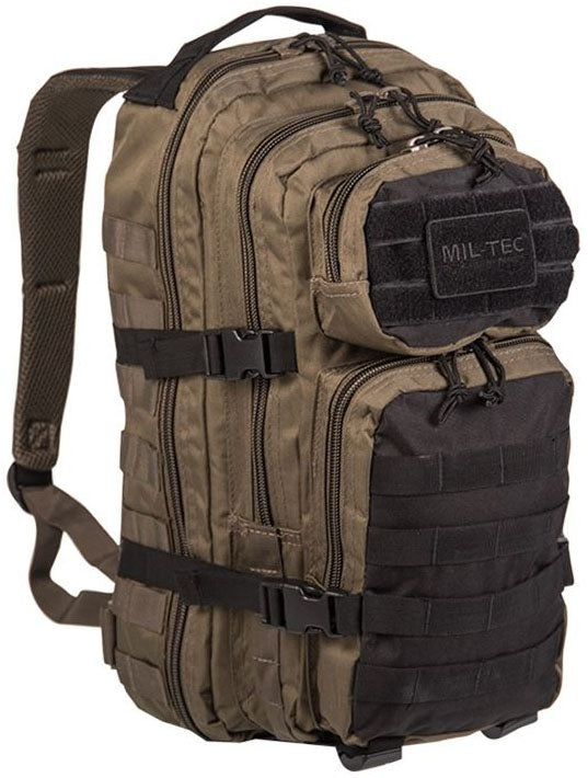 Mil-Tec - US Assault Pack Small Olivengrøn / Sort fra Mil-Tec - billede nr. 1 hos GrejFreak.dk