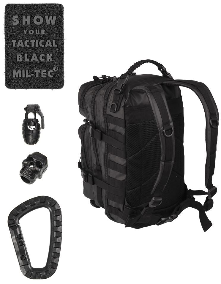 Mil-Tec - US Assault Pack Small Tactical Black fra Mil-Tec - billede nr. 2 hos GrejFreak.dk