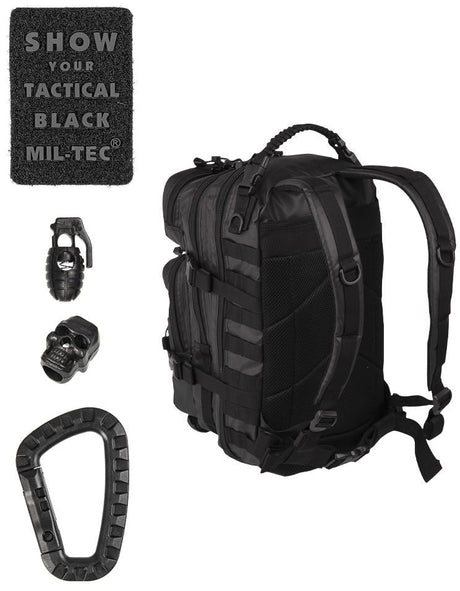 Mil-Tec - US Assault Pack Small Tactical Black fra Mil-Tec - billede nr. 2 hos GrejFreak.dk