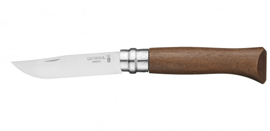 Opinel - No 8 Stainless Steel 8,5 cm Valnød fra Opinel - billede nr. 1 hos GrejFreak.dk