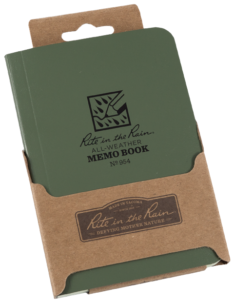 Rite in The Rain - Memo Book 7,3 x 12,7 cm // Olivengrøn fra Rite in the Rain - billede nr. 1 hos GrejFreak.dk