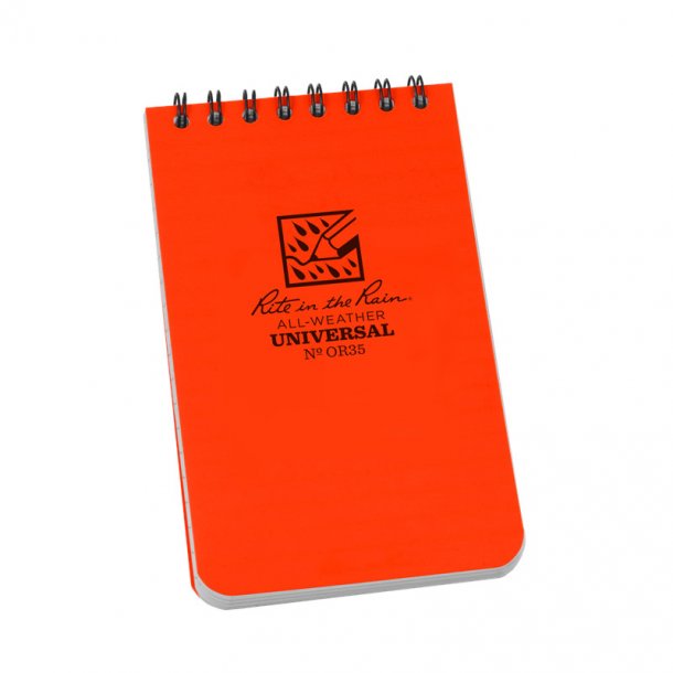 Rite In The Rain - Pocket Top Spiral 8 x 13 cm // Orange fra Rite in the Rain - billede nr. 1 hos GrejFreak.dk