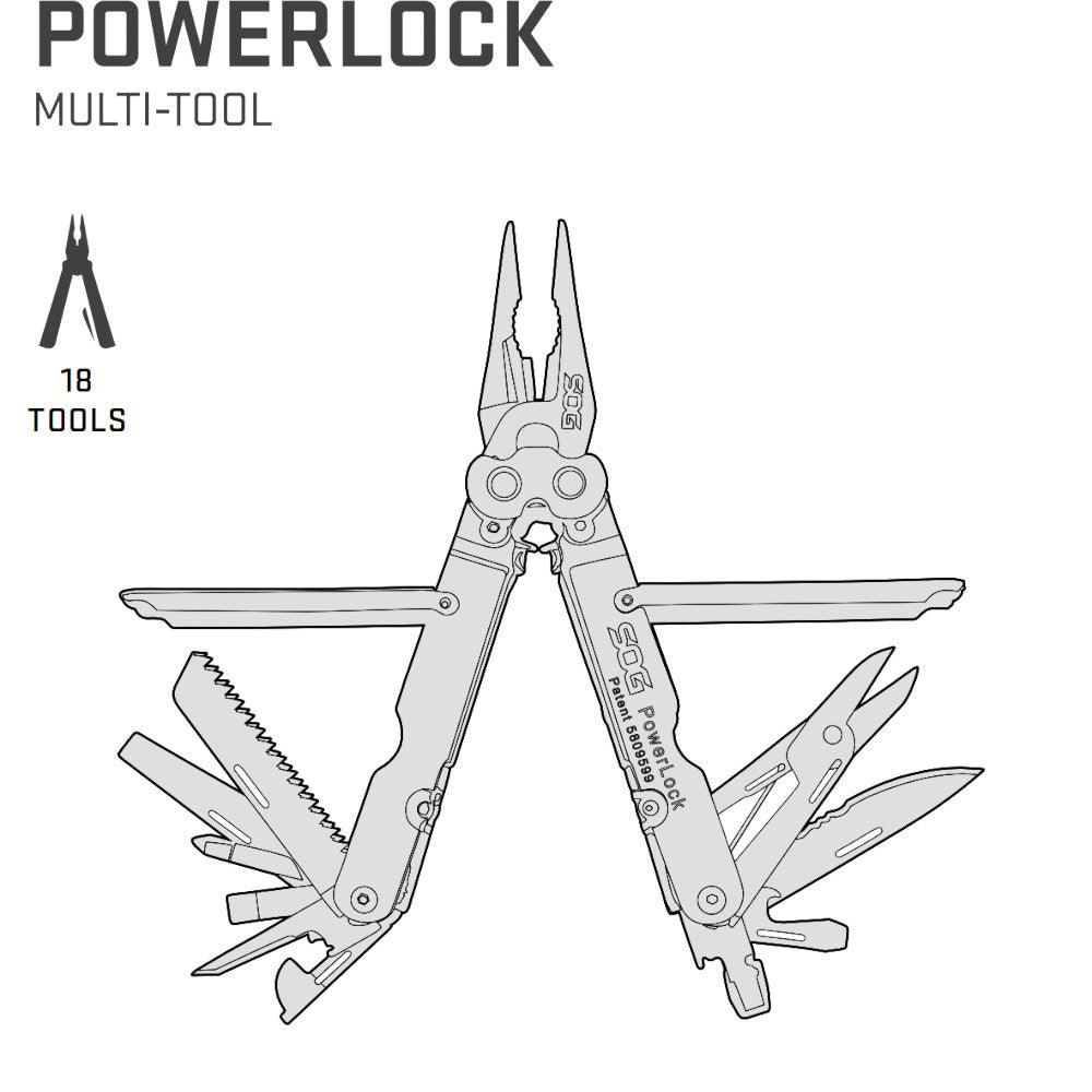 SOG Knives - PowerLock EOD Multi-Tool m. Nylon Etui fra SOG knives - billede nr. 12 hos GrejFreak.dk