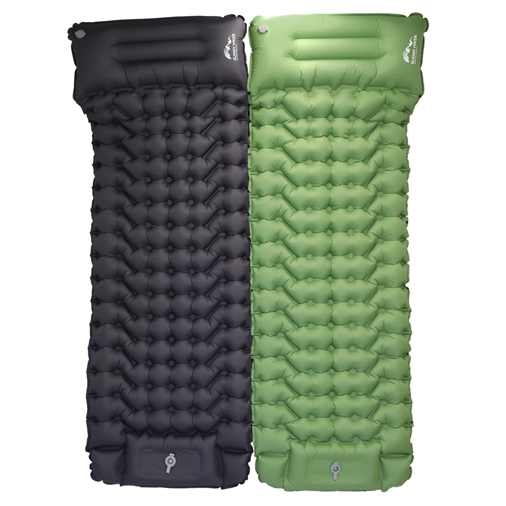 Sunny Hiker - Comfort Liggeunderlag m. Fodpumpe // Grøn fra Sunny Hiker - billede nr. 6 hos GrejFreak.dk