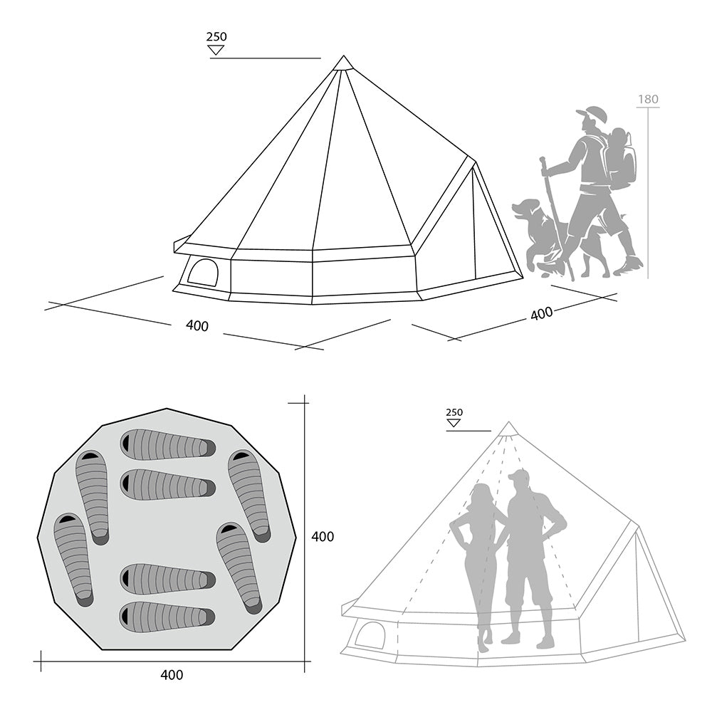 Sunny Hiker - Klokketelt (8 pers.) fra Sunny Hiker - billede nr. 5 hos GrejFreak.dk