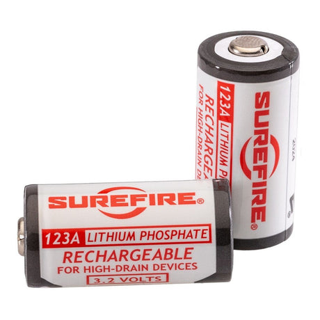 SureFire - 123A Rechargeable Lithium Iron Phosphate Batterier (2 stk) fra SureFire - billede nr. 1 hos GrejFreak.dk