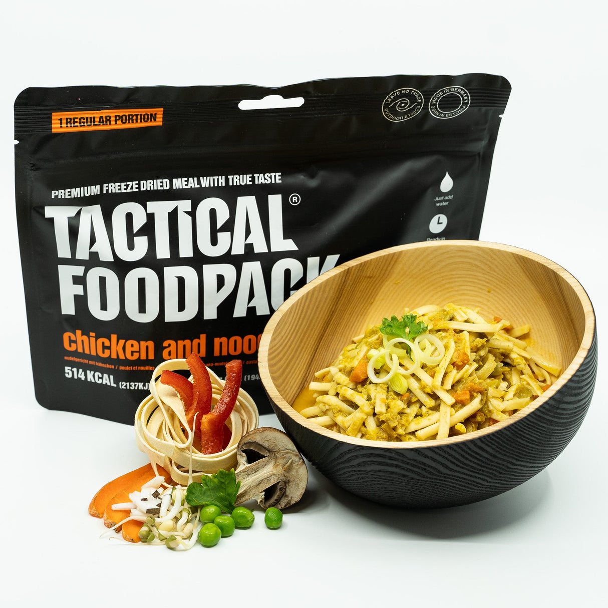 Tactical Foodpack - Kylling og Nudler, 514kcal fra Tactical Foodpack - billede nr. 2 hos GrejFreak.dk
