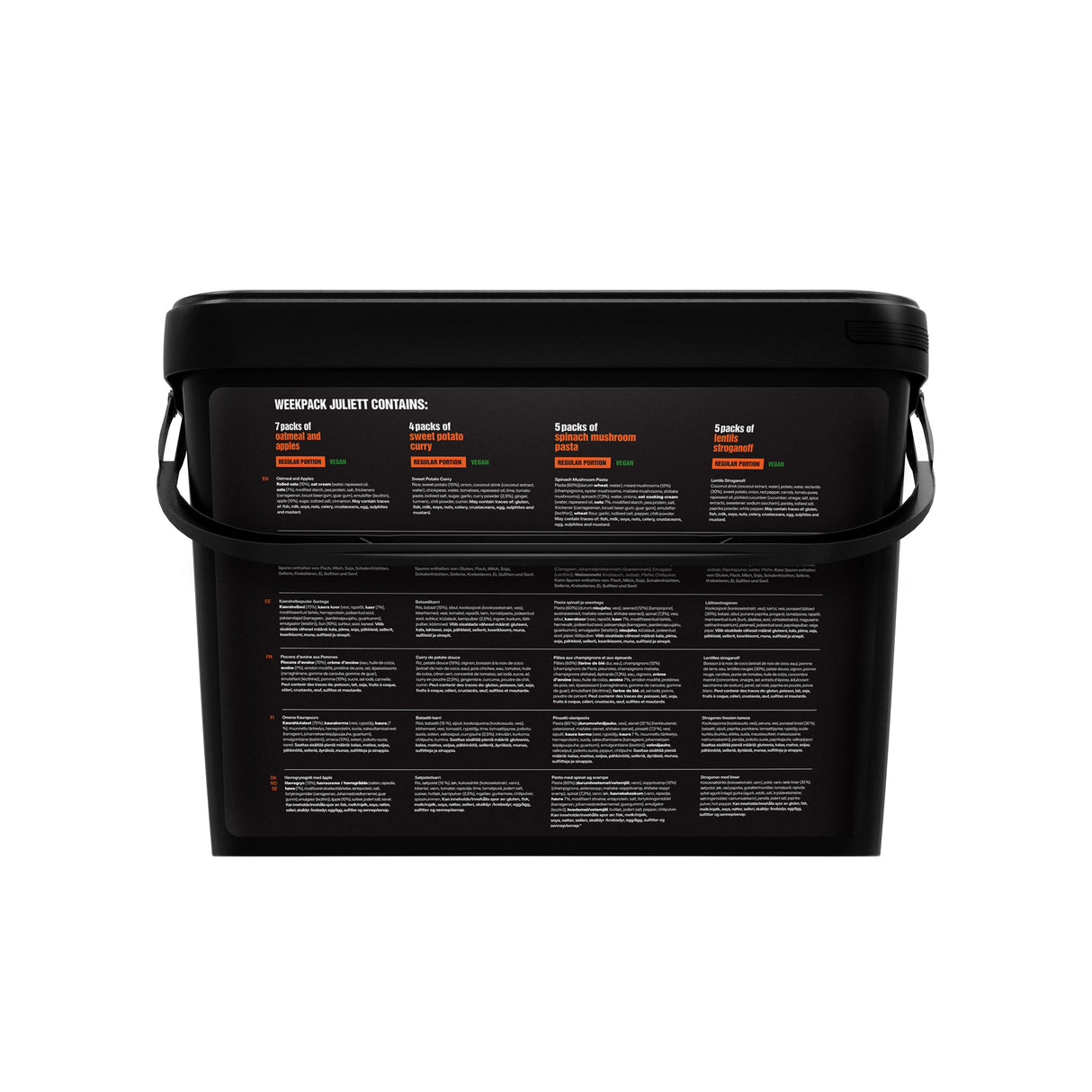 Tactical Foodpack - Vegansk Weekpack Juliett Feltration, 21 måltider (10.290 Kcal) fra Tactical Foodpack - billede nr. 2 hos GrejFreak.dk