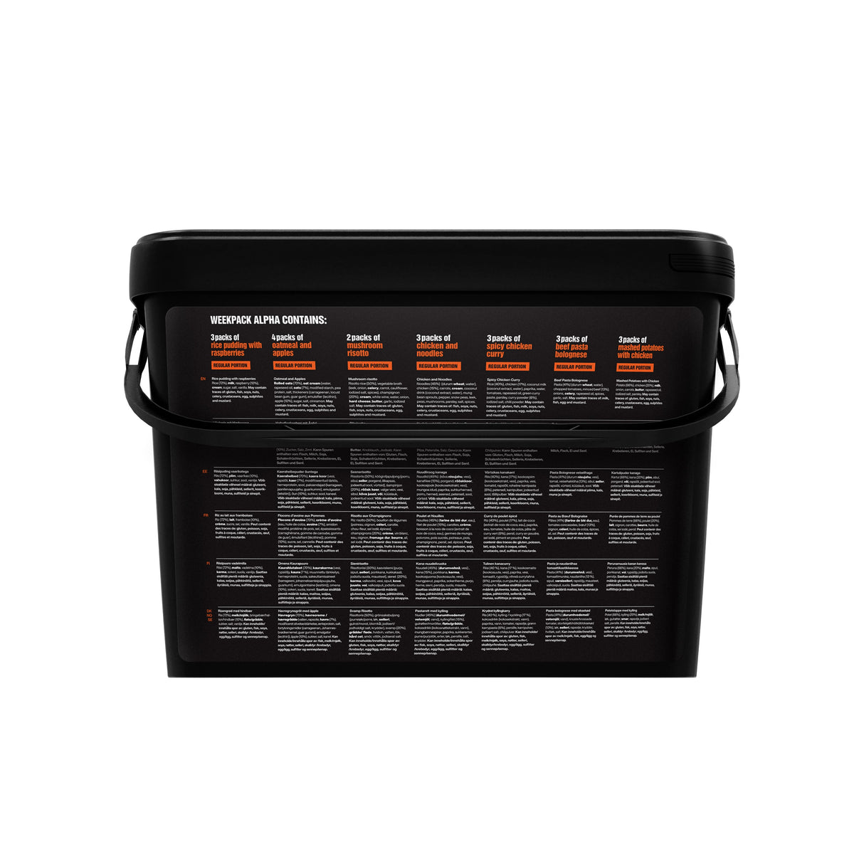 Tactical Foodpack - Weekpack Alpha Feltration, 21 måltider, 10.206 Kcal fra Tactical Foodpack - billede nr. 2 hos GrejFreak.dk