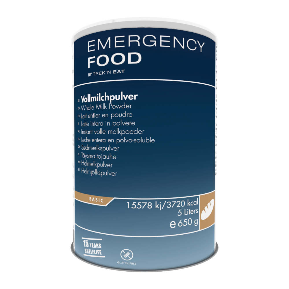 Trek'n Eat - Emergency Food Instant Sødmælkspulver, 5 Liter, 650g (15 års holdbarhed) fra Trek'n Eat - billede nr. 1 hos GrejFreak.dk