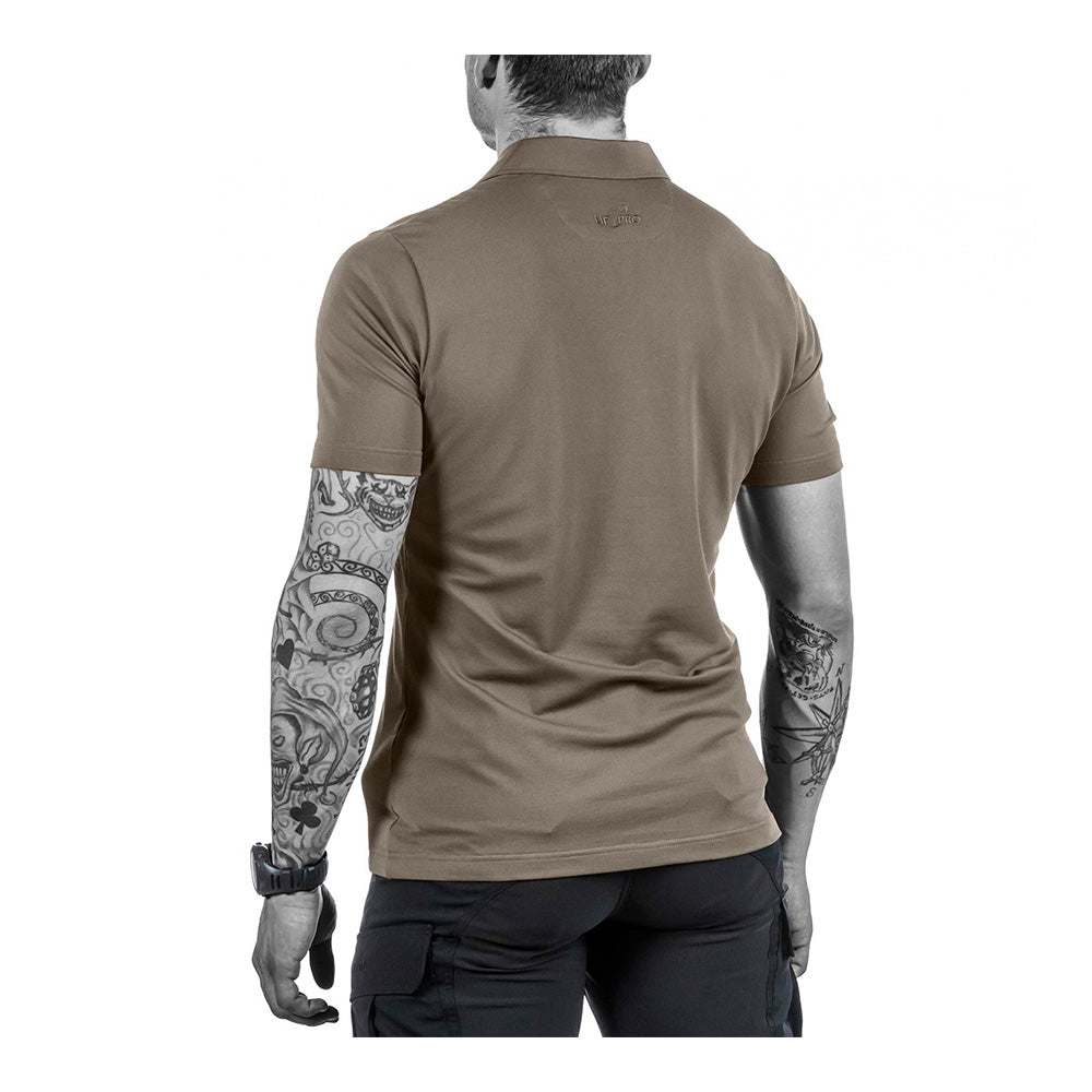 UF PRO - Urban Herre Polo Brown Grey fra UF PRO - billede nr. 2 hos GrejFreak.dk