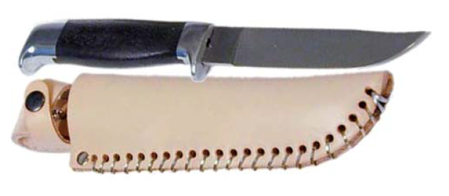 Vangedal - Junior Slirekniv nr. 8 i læderskede m/sikring fra Vangedal - billede nr. 1 hos GrejFreak.dk