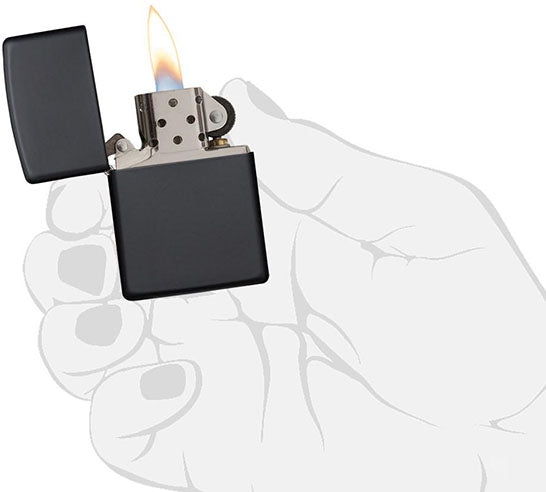 Zippo - Black Matte Lighter fra Zippo - billede nr. 4 hos GrejFreak.dk