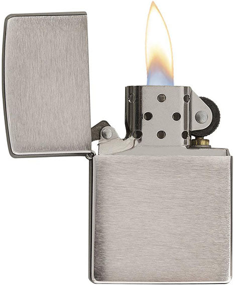 Zippo - Brushed Chrome Lighter fra Zippo - billede nr. 3 hos GrejFreak.dk