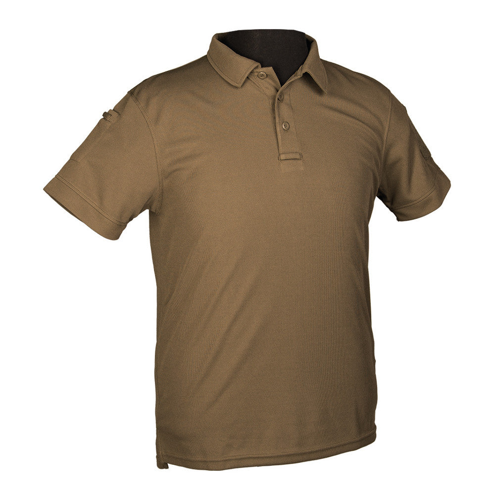 Mil-Tec - Tactical Quickdry Herre Polo T-shirt // Sand fra Mil-Tec - billede nr. 1 hos GrejFreak.dk