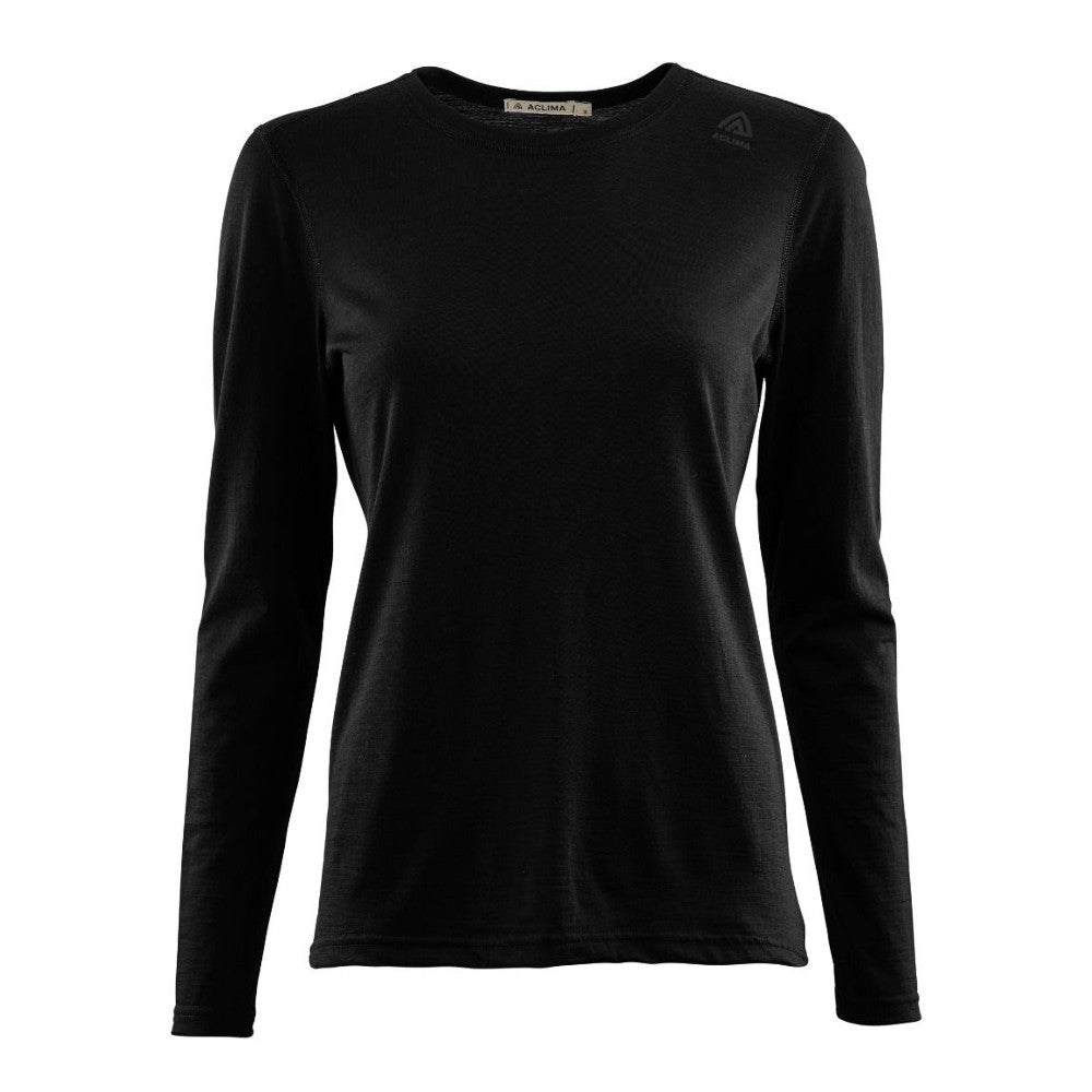 Aclima - Damen LightWool Langarm-Unterhemd // Schwarz-Pullover - Damen-Aclima-GearFreak.de-1