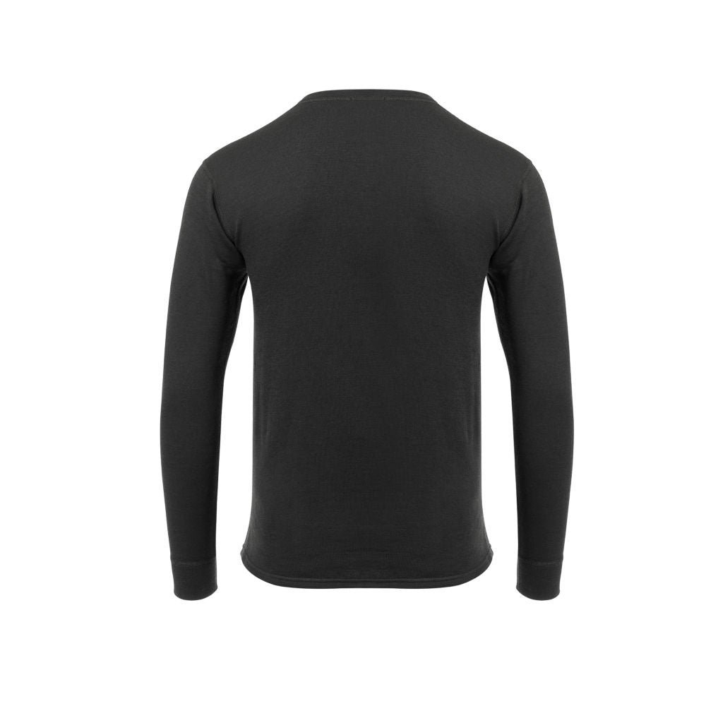 Aclima - Wollfrottee, 220 g, Herren-Rundhalsausschnitt // Schwarz-Pullover - Herren-Aclima-GearFreak.de-2