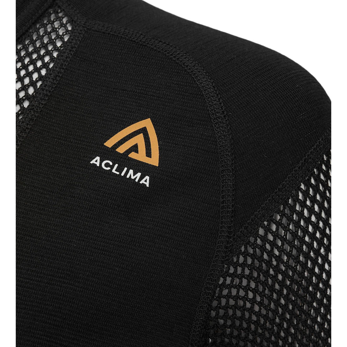 Aclima - Woolnet 120g Rundhalsausschnitt Frau // Schwarz-Unterwäsche - Damen-Aclima-GearFreak.de-4