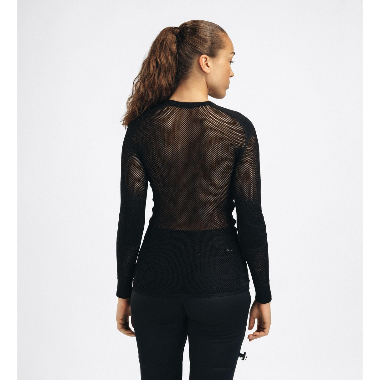 Aclima - Woolnet 120g Rundhalsausschnitt Frau // Schwarz-Unterwäsche - Damen-Aclima-GearFreak.de-5