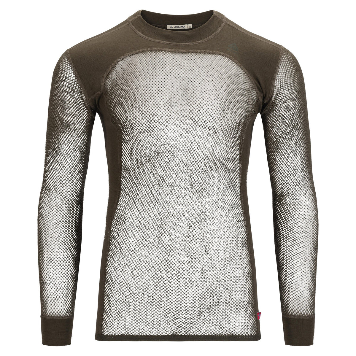 Aclima - Woolnet Original Crewneck M Oliv // Asphalt-Unterwäsche - Herren-Aclima-GearFreak.de-1