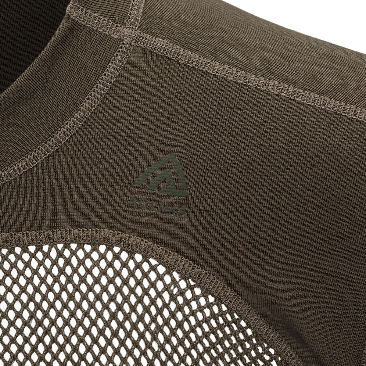 Aclima - Woolnet Original Crewneck M Oliv // Asphalt-Unterwäsche - Herren-Aclima-GearFreak.de-4