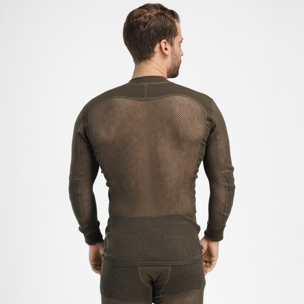 Aclima - Woolnet Original Crewneck M Oliv // Asphalt-Unterwäsche - Herren-Aclima-GearFreak.de-6