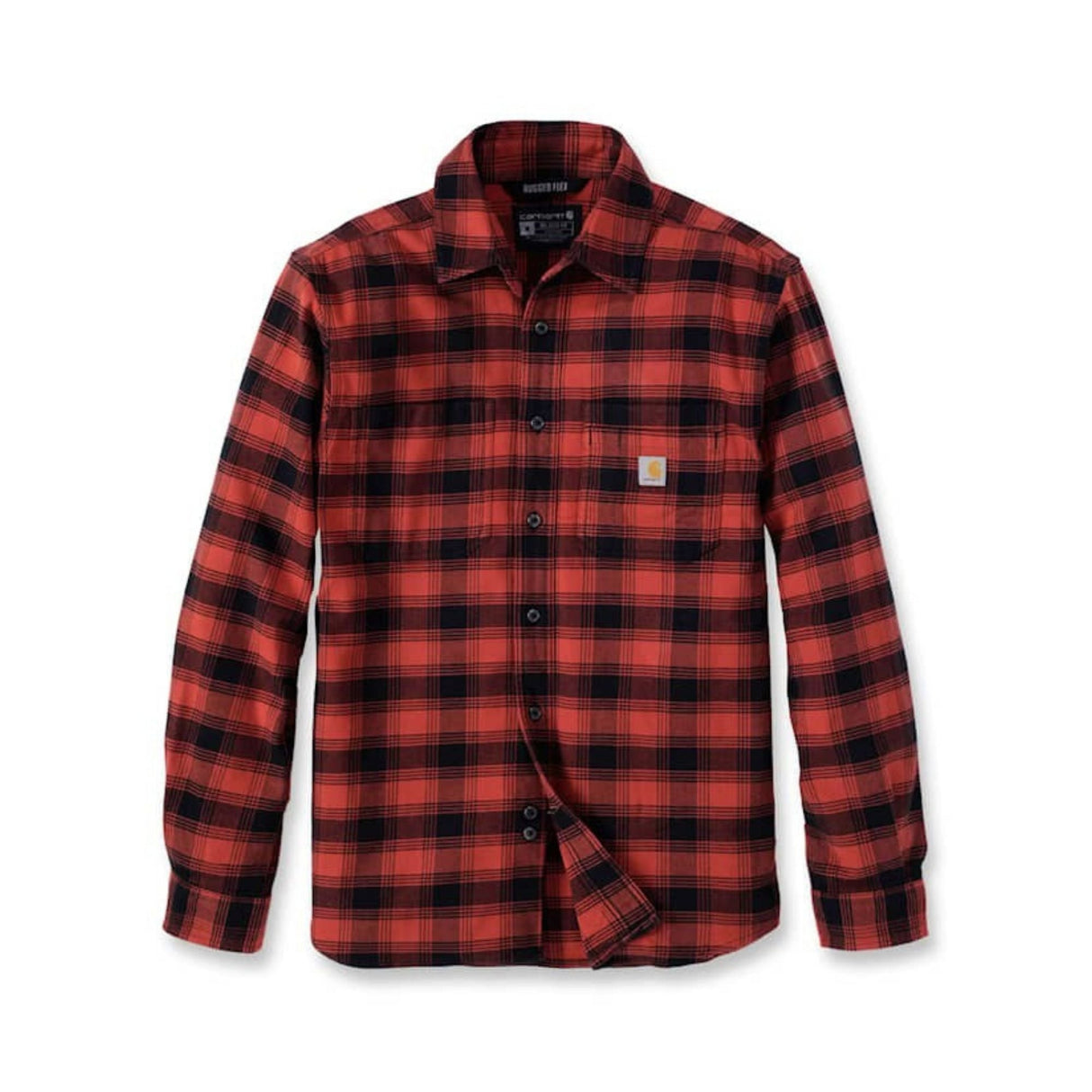 Carhartt - Flannel L/S Plaid Skjorte // Roter Ocker-Outdoor-Shirts - Herren-Carhartt-GearFreak.de-1
