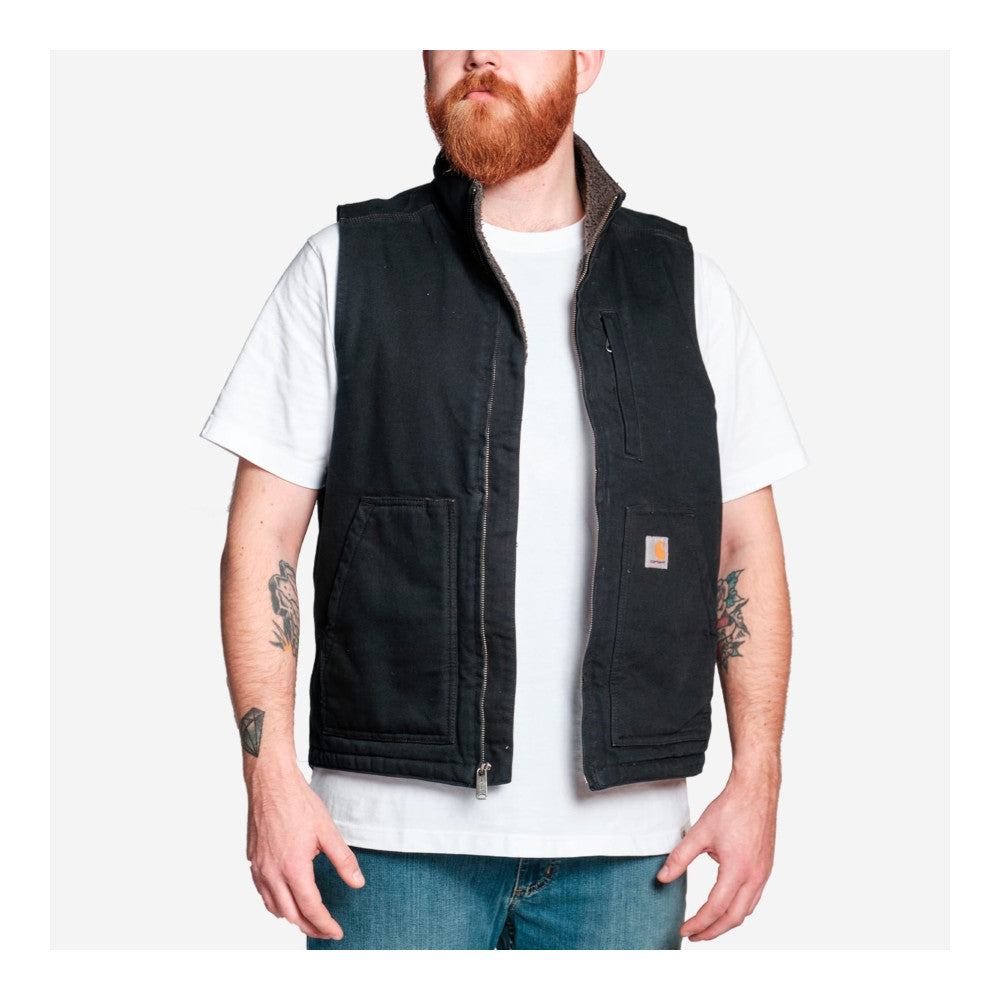 Carhartt - Weste mit Rollkragen und gewaschenem Entenfutter // Braun-Jacke - Herren-Carhartt-GearFreak.de-7