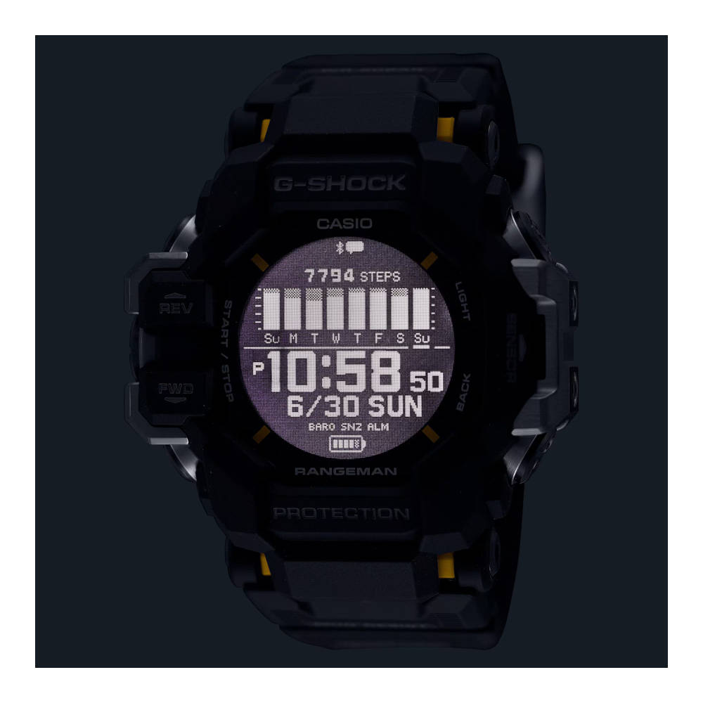 Casio - G-Shock Rangeman GPR-H1000-1 // Schwarz-Outdoor Uhren-Casio-GearFreak.de-3