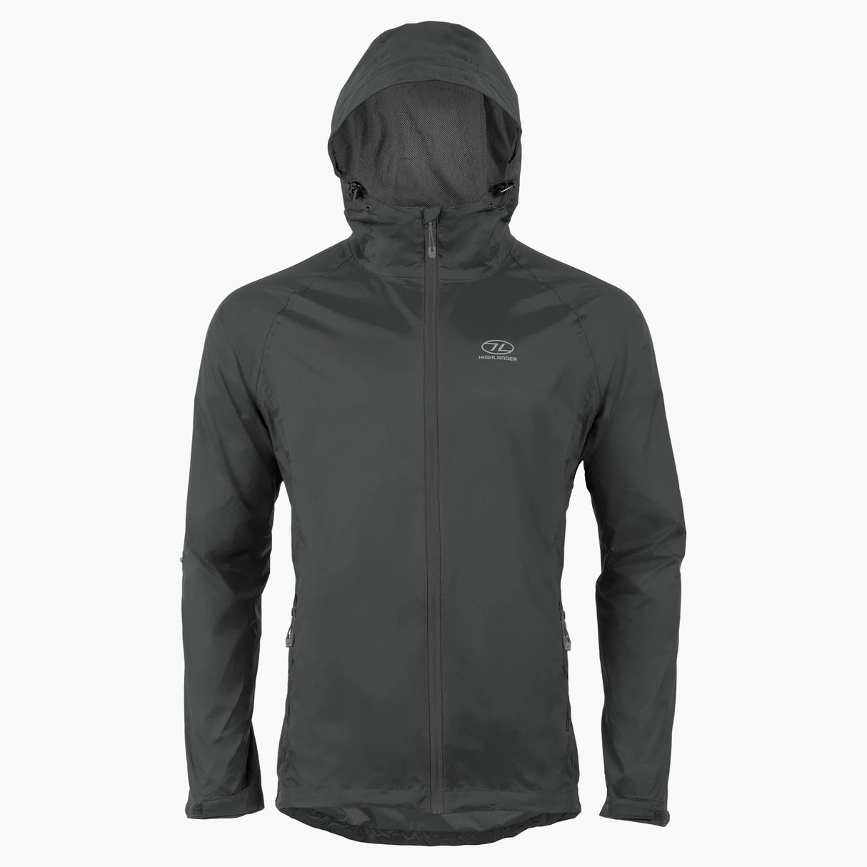 Highlander - Stow & Go Wasserdichte Regenjacke für Herren // Grau-Regenbekleidung - Herren-Highlander-GearFreak.de-1