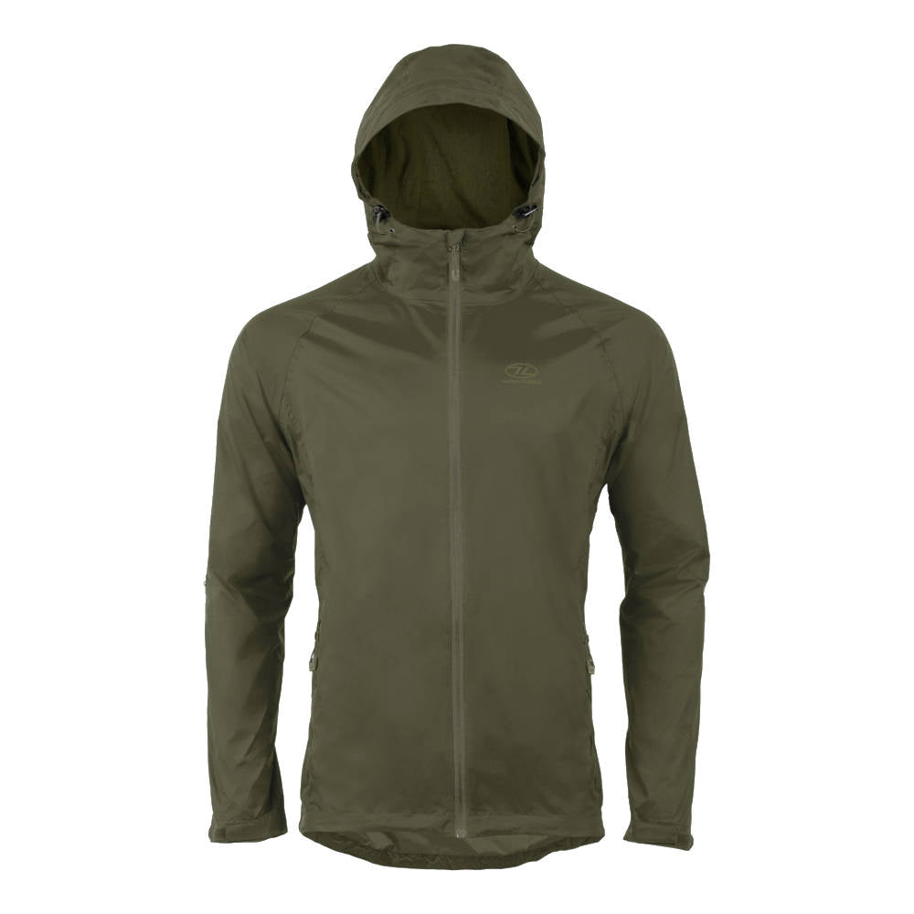 Highlander - Stow & Go Wasserdichte Regenjacke für Herren // Olivgrün-Regenbekleidung - Herren-Highlander-GearFreak.de-1