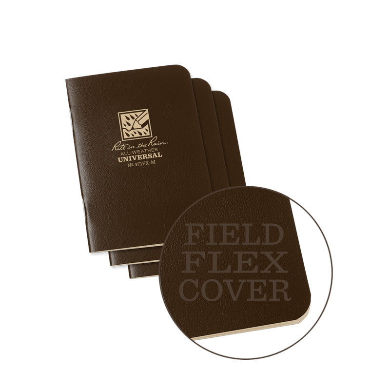 Rite in the Rain - Mini-Heftnotizbuch (3er-Pack) // Grau