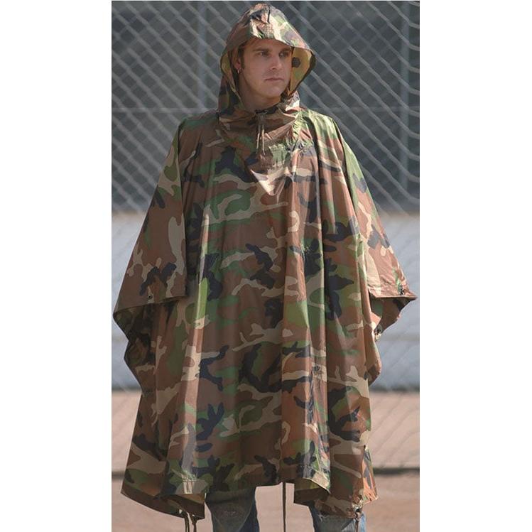 Mil-Tec - Ripstop Regenschutz // Woodland Camouflage-Regenbekleidung - Herren-Mil-Tec-GearFreak.de-1