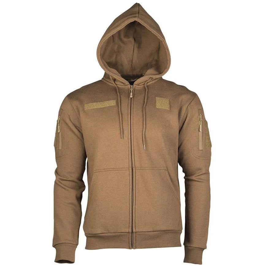 Mil-Tec - Tactical Hoodie Hættetrøje m. Lynlås // Coyote-Øvrig Millitærbeklædning-Mil-Tec-GearFreak.de-1