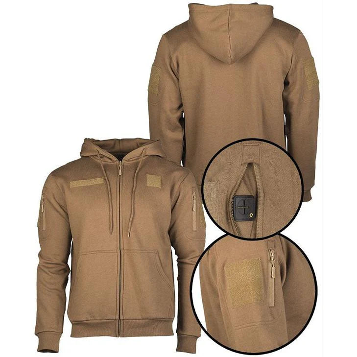 Mil-Tec - Tactical Hoodie Hættetrøje m. Lynlås // Olivengrøn-Øvrig Millitærbeklædning-Mil-Tec-GearFreak.de-4