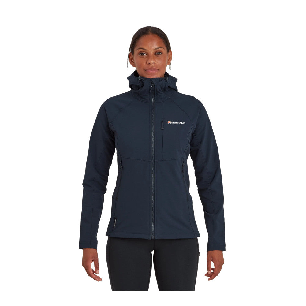 Montane - Krypton Softshell-Hoodie für Damen // Eclipse Blue-Jacke - Damen-Montane-GearFreak.de-2