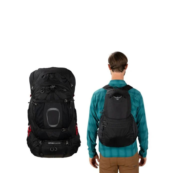 Osprey - Aether Plus 100L Herre Rygsæk // Schwarz-Wanderrucksäcke-Osprey-GearFreak.de-4